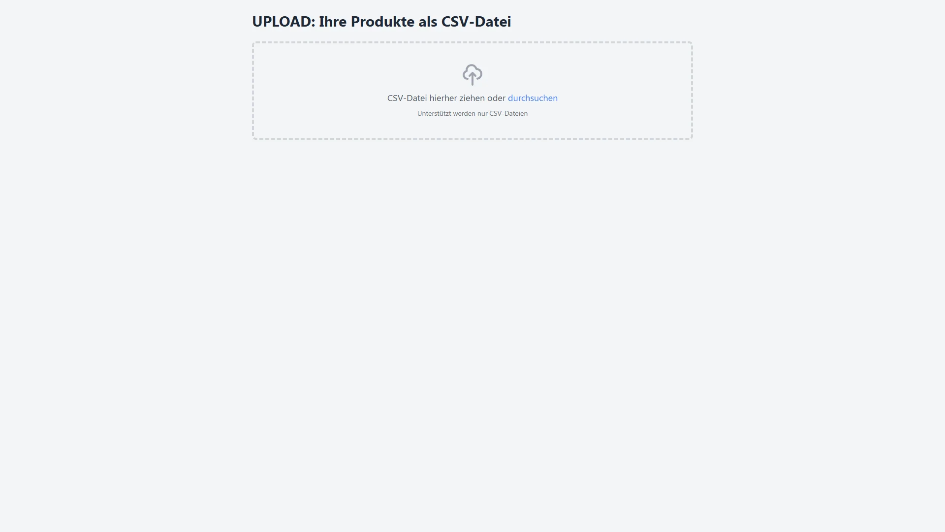 CSV Upload